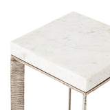 Lennie End Table in Brushed Nickel by BD Studio