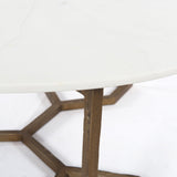 Naomi Coffee Table In Polished White Marble