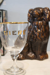 biere stemmed abbey beer glass with gold rim 3