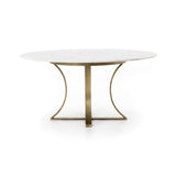 Gage Dining Table in Polished White Marble
