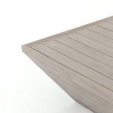 Delwin Square Outdoor Coffee Table In Weathered Grey
