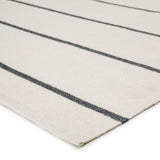 Corbina Indoor / Outdoor Stripe Ivory + Dark Gray Area Rug