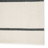Corbina Indoor / Outdoor Stripe Ivory + Dark Gray Area Rug