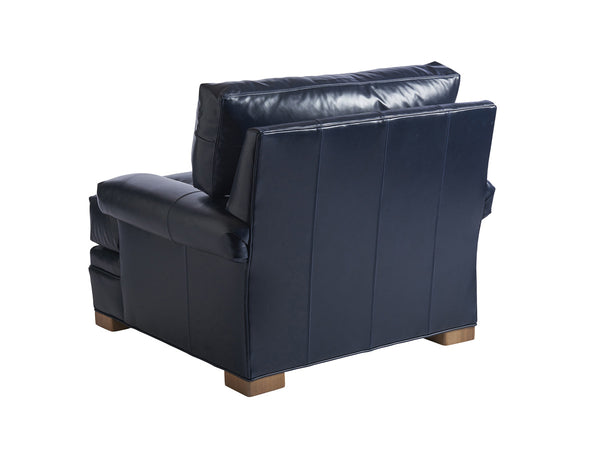 Maxwell Leather Chair, Navy