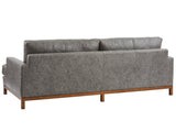 Horizon Grey Leather Sofa