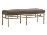Lucca Leather Metal Bench by shopbarclaybutera