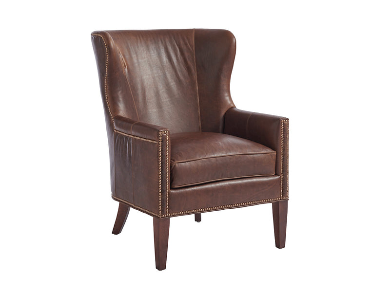 Avery Leather Wing Chair by shopbarclaybutera