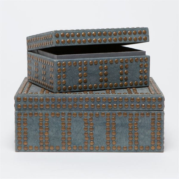 Landon Studded Boxes, Set of 2