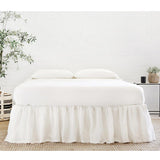 Linen Voile Bedskirt in Cream