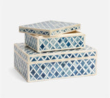 Malik Pattern Bone Boxes, Set of 2