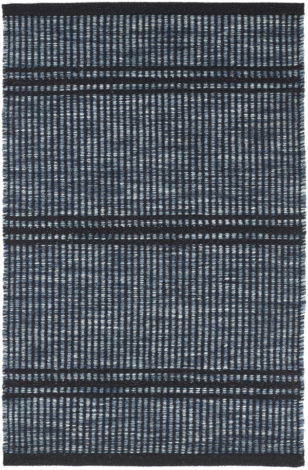 Malta Navy Woven Wool Rug
