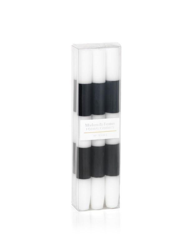 Modern and Festive Black Formal Candles (Set of 6) by Panorama City