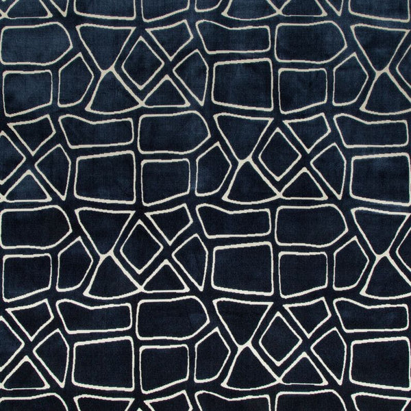 Sample Mural Velvet Fabric in Oceana