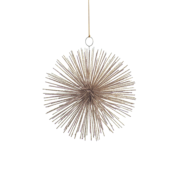 wire star burst ornament champagne in various sizes 2