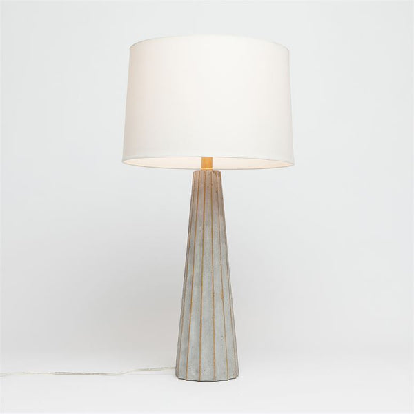 Nova Leafed Cement Table Lamp