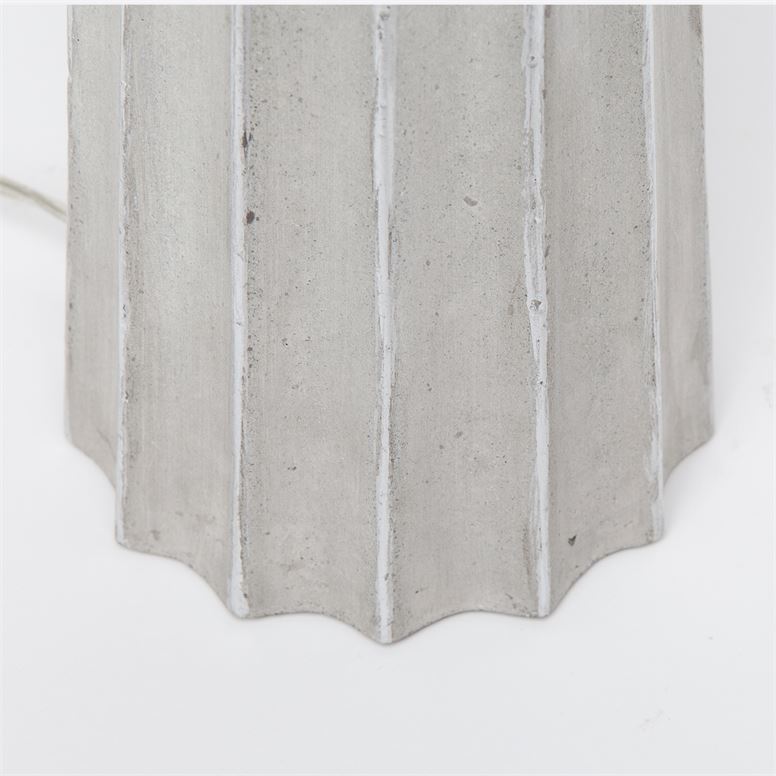 Nova Leafed Cement Table Lamp