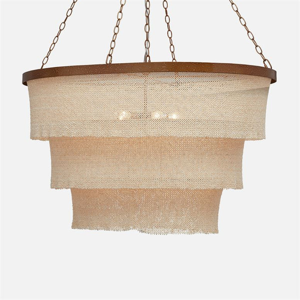Patricia Oval Woven Coco Beads Chandelier