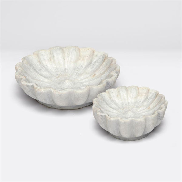 Porter Carved Marble Bowls, Set of 2
