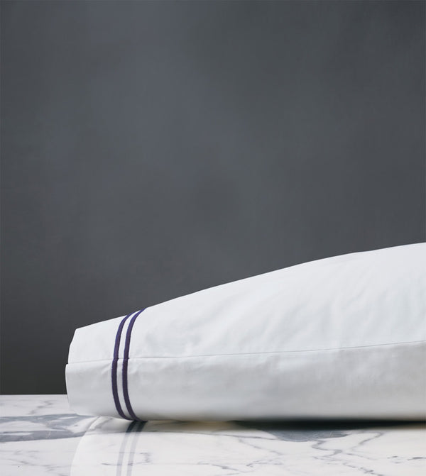 Enzo White/Navy Pillowcase