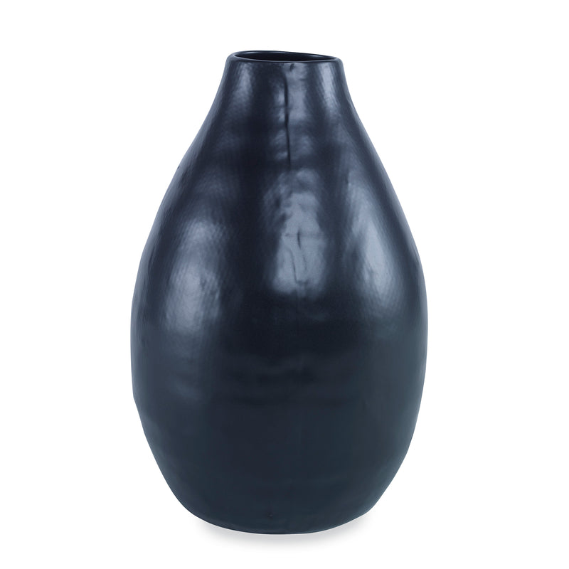 Nova Vase Black and Dark Blue in Various Sizes Flatshot Image 1
