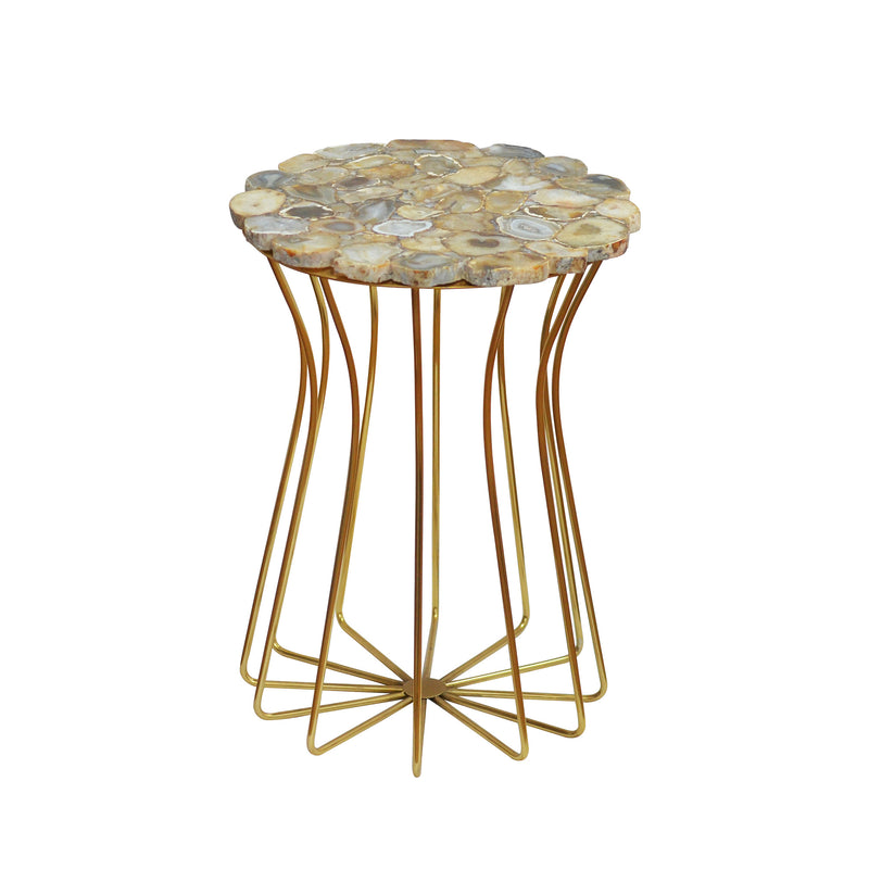Estes Side Table Natural / Gold Flatshot Image 1