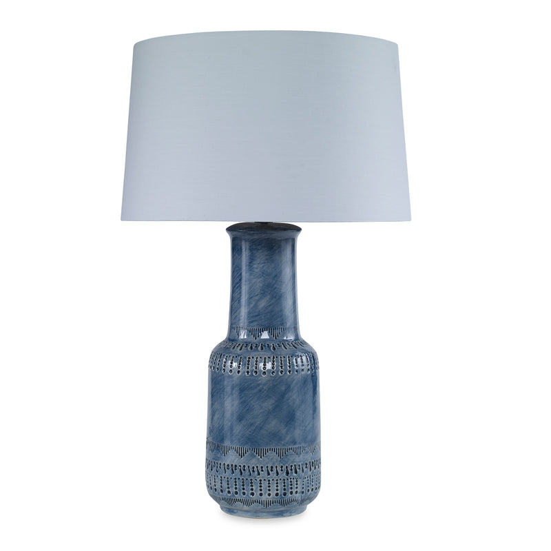 Silsby Table Lamp Blue and Light Blue Flatshot Image 1