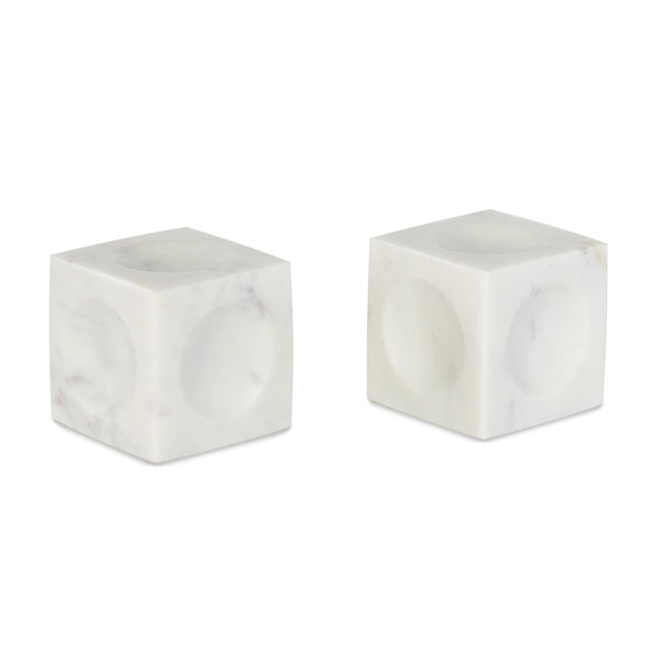 Baylor Bookends White and Light Gray Flatshot Image 1