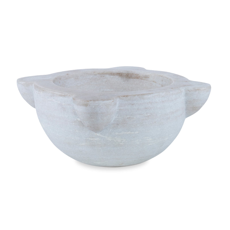 Landyn Bowl White and Medium Gray Flatshot Image 1