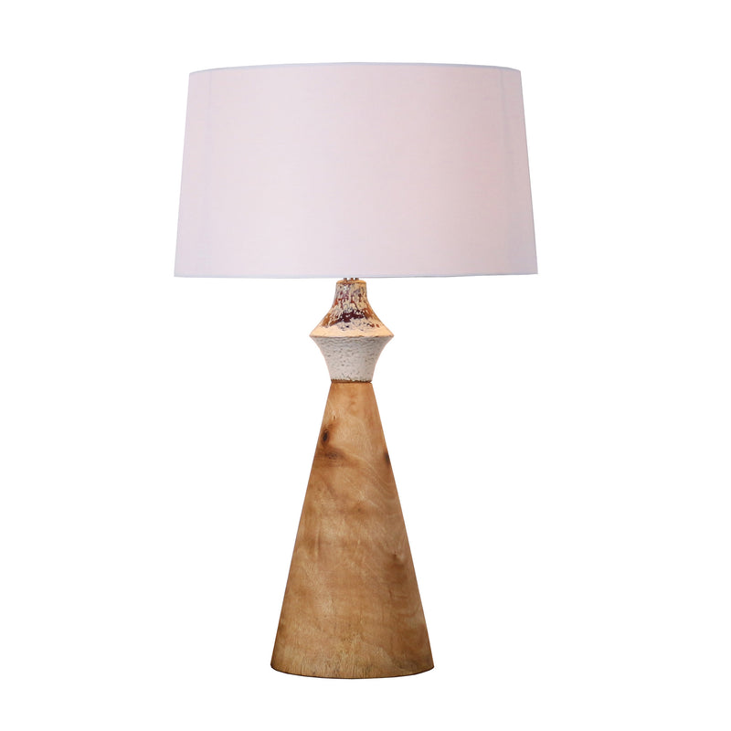 Dawson Table Lamp Natural / White and Blush Flatshot Image 1