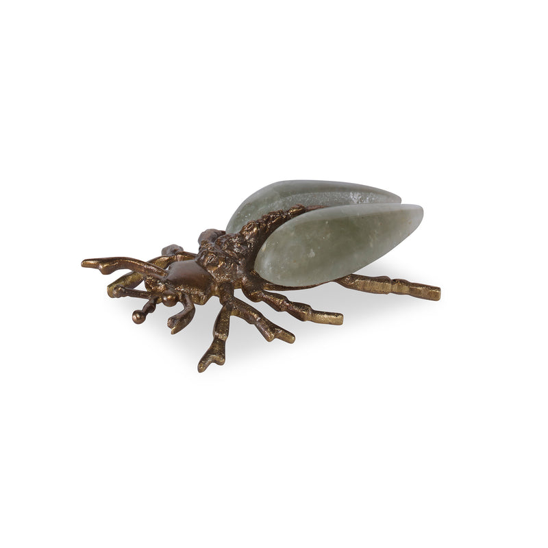 Indu Brass Bug Bronze / Green and Dark Gray Flatshot Image 1