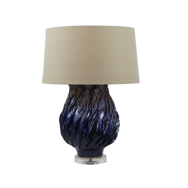 Marina Table Lamp Blue and Medium Gray Flatshot Image 1