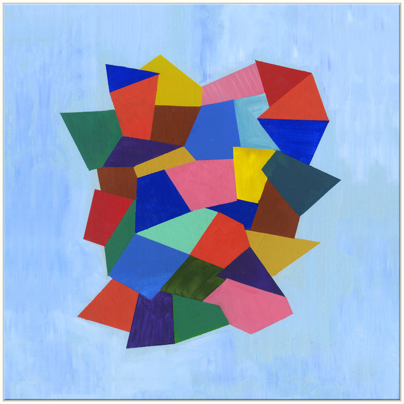 Kaleidoscope Canvas Multi and Medium Blue Flatshot Image 1