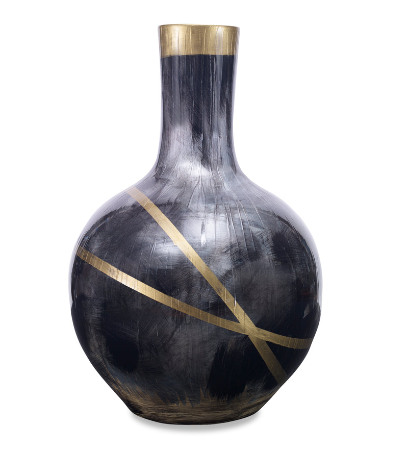 Seren Vase Black / Gold and Black Alternate Image 1