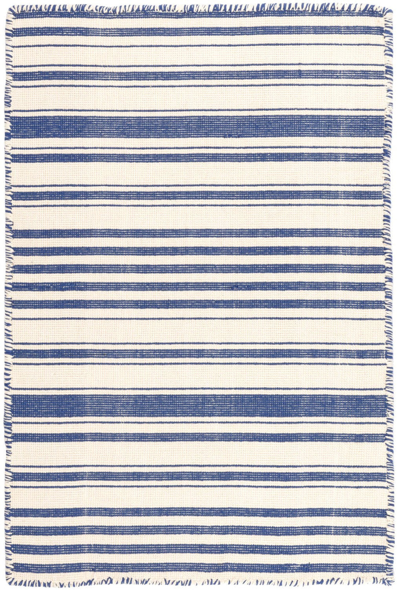 Hampshire Striped Cobalt Woven Cotton Rug