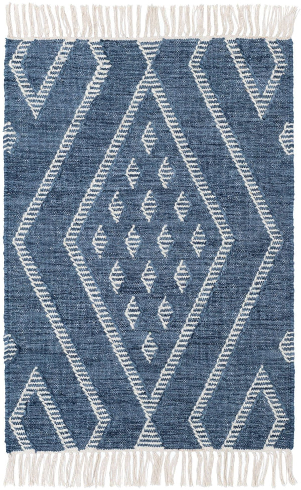Healy Blue Woven Wool Rug
