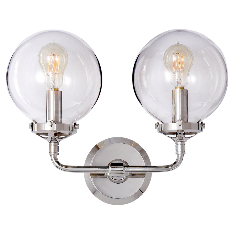 Bistro Double Light Curved Sconce by Ian K. Fowler