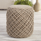 lykke indoor outdoor solid pouf in taupe by jaipur living 3