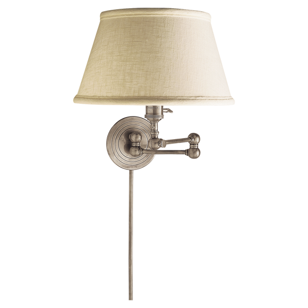 Boston Swing Arm with Linen Shade by Chapman & Myers