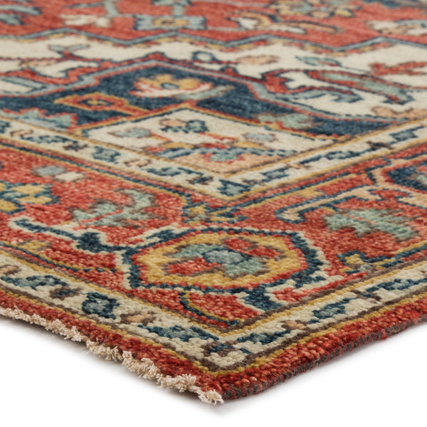 Willa Hand-Knotted Medallion Red & Multicolor Area Rug