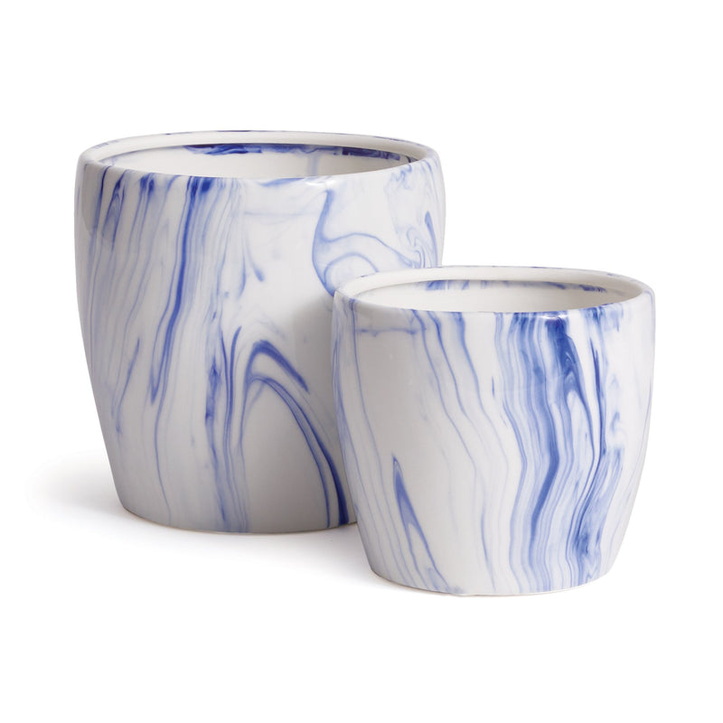 Marbleized Pots Set of 2 design by shopbarclaybutera
