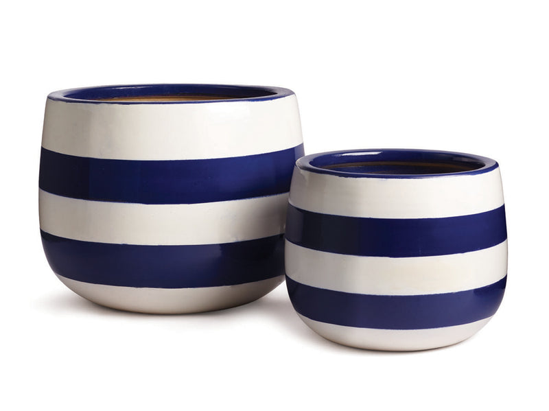 Bayside Hand-Painted Pots Set of 2