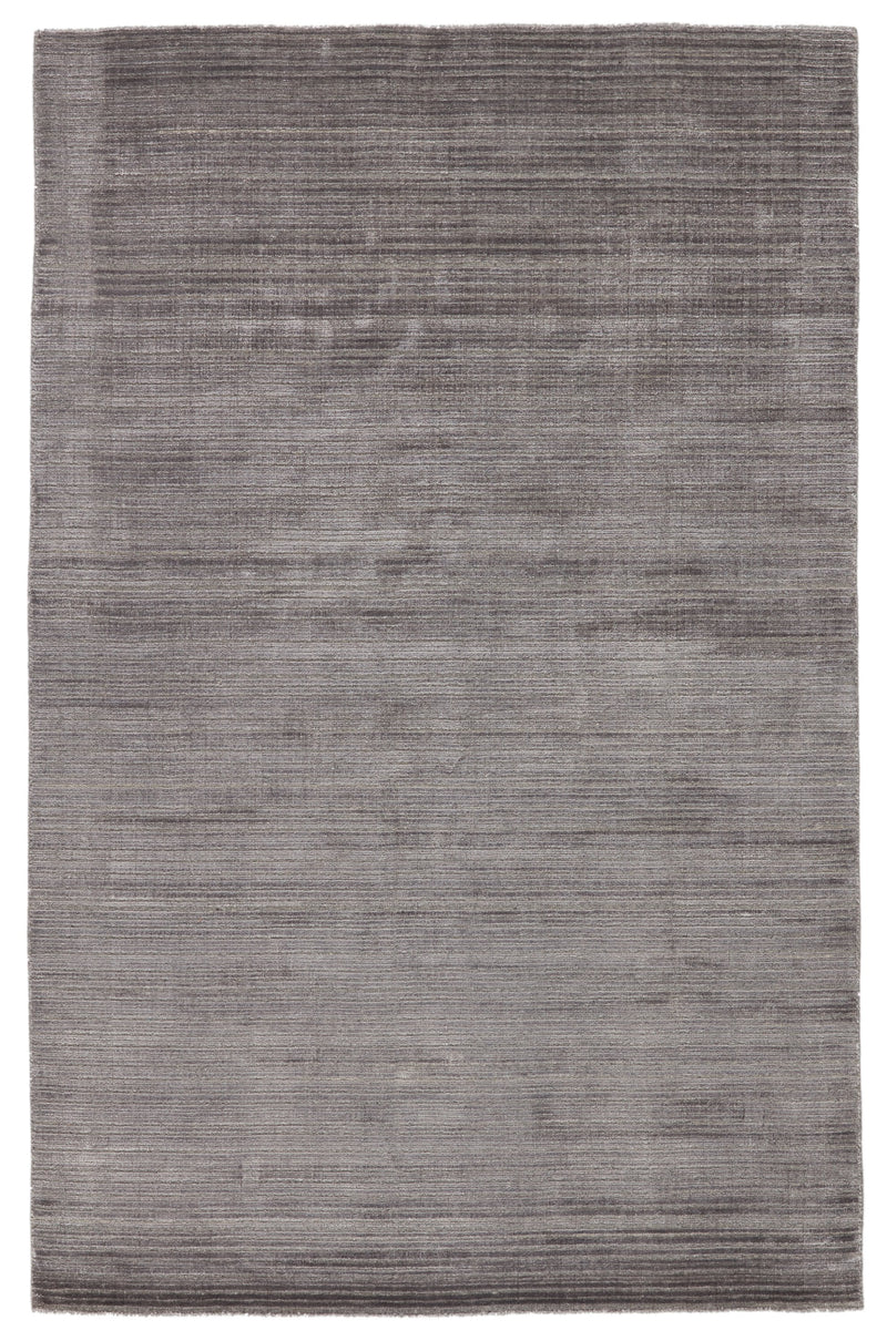 Gradient Handmade Solid Rug in Gray & Silver