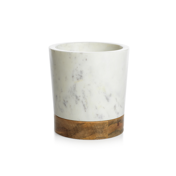 San Ramon Wood and Marble Ice Bucket/Wine Cooler by Panorama City