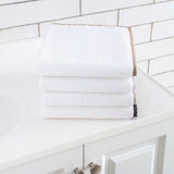 Signature Banded White/Shale Towel