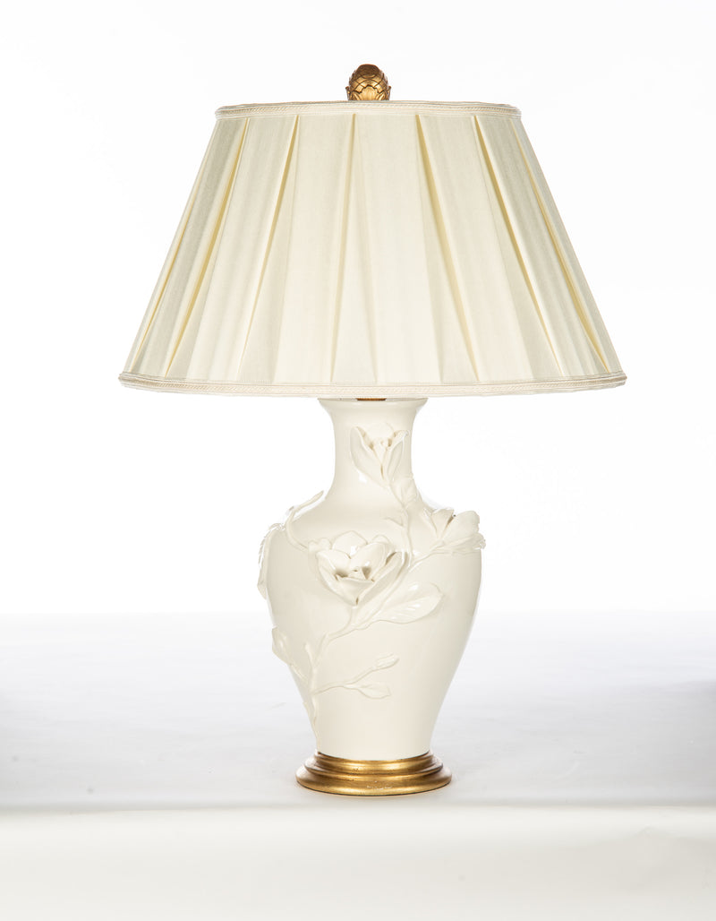 Snow Magnolia Couture Lamp