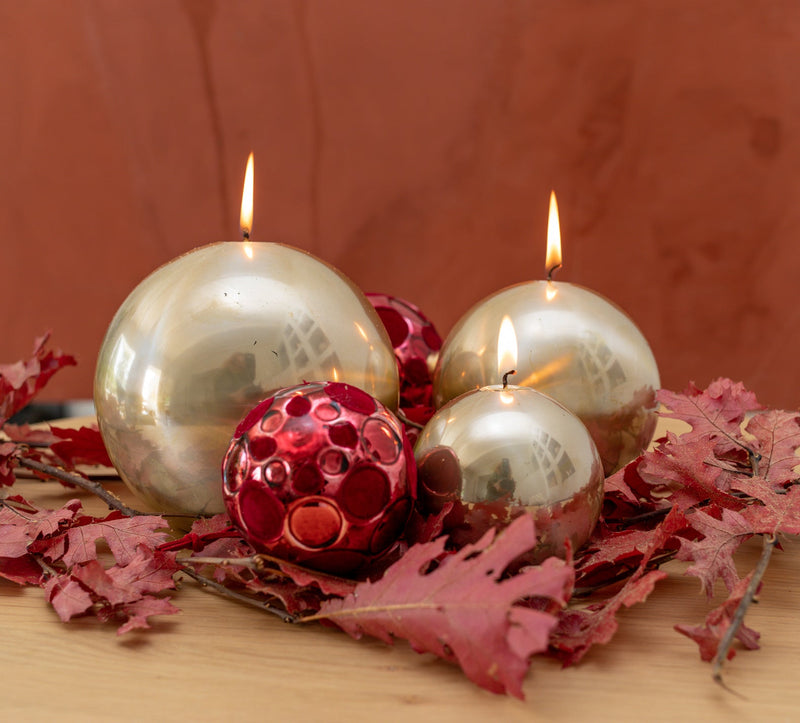 titanium gold ball candle in various sizes 4
