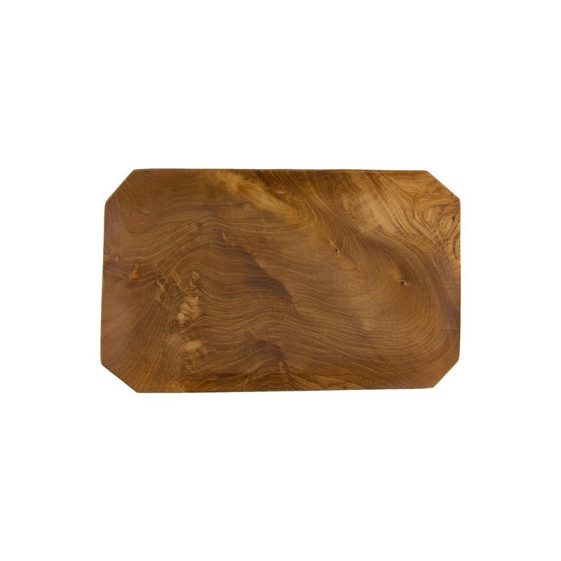 teak root bevelled tray in various sizes by sir madam 3