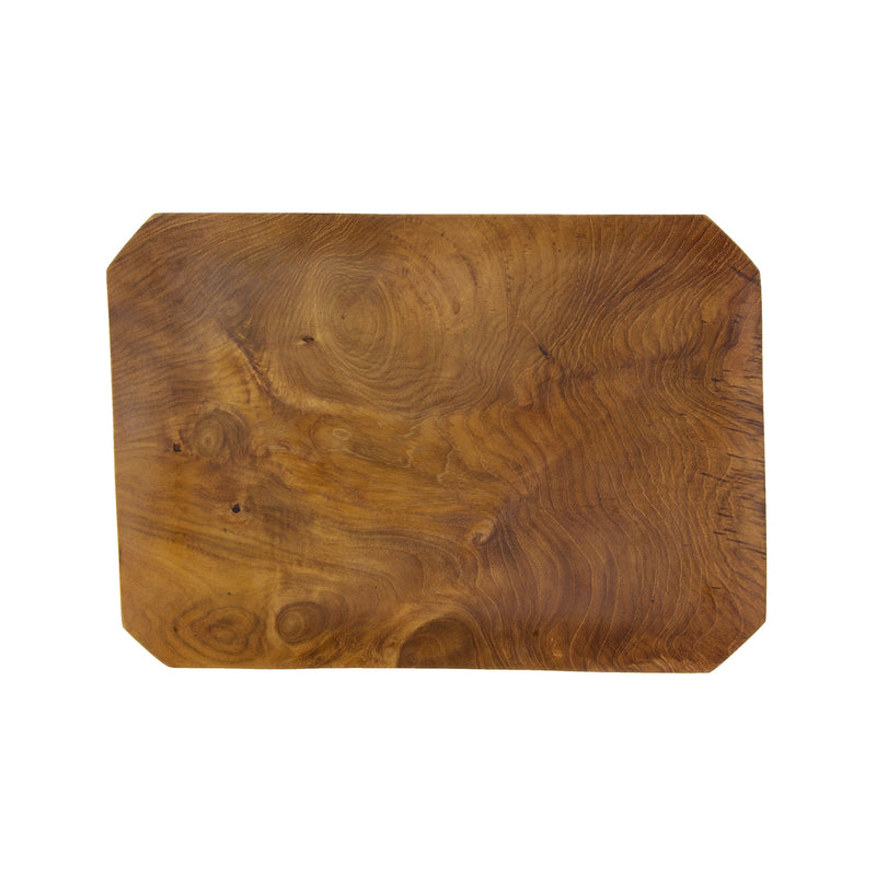teak root bevelled tray in various sizes by sir madam 4