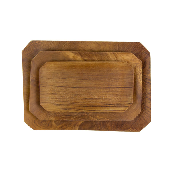 teak root bevelled tray in various sizes by sir madam 1