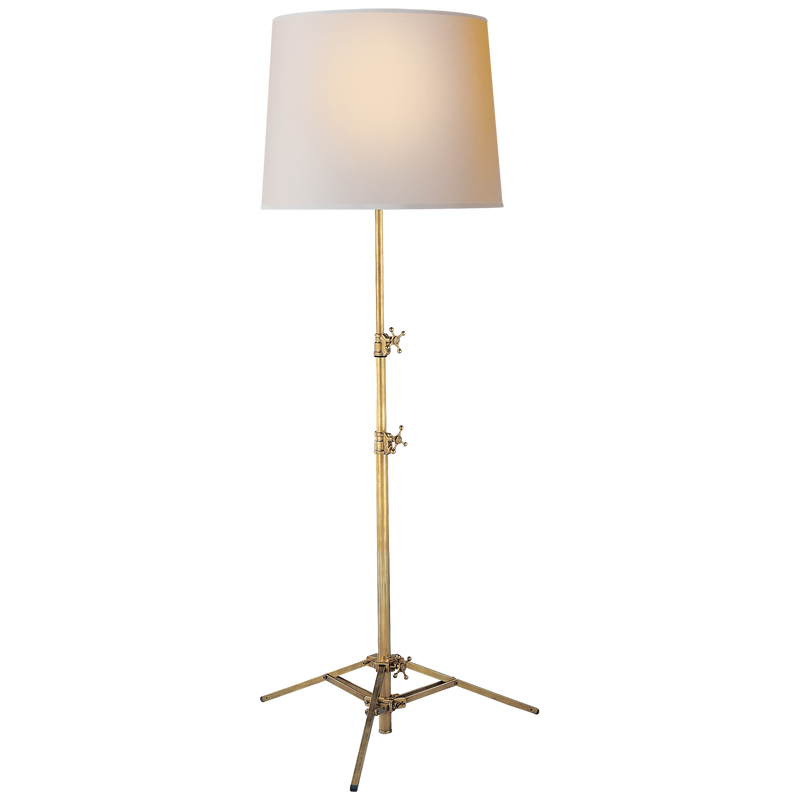Studio Floor Lamp with Natural Paper Shade by Thomas O'Brien